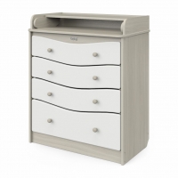 Комод Атон Сириус Kristoff МДФ 800/4, Шимо светлый-белый