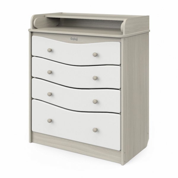 Комод Атон Сириус Kristoff МДФ 800/4, Шимо светлый-белый