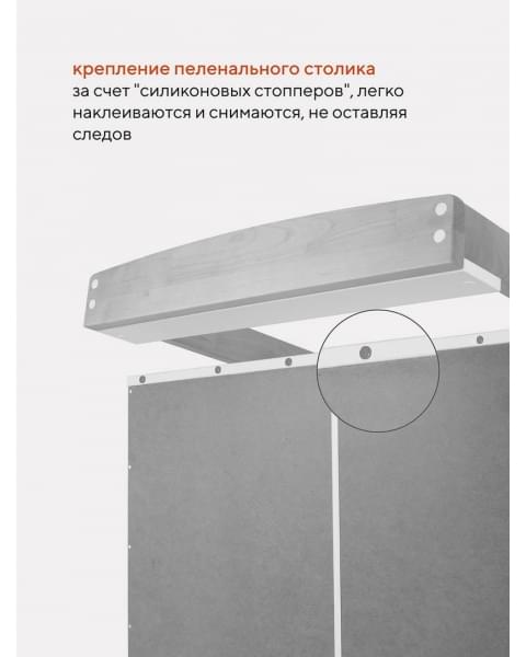 Комод пеленальный Rant Indy 800/3 Cloud white