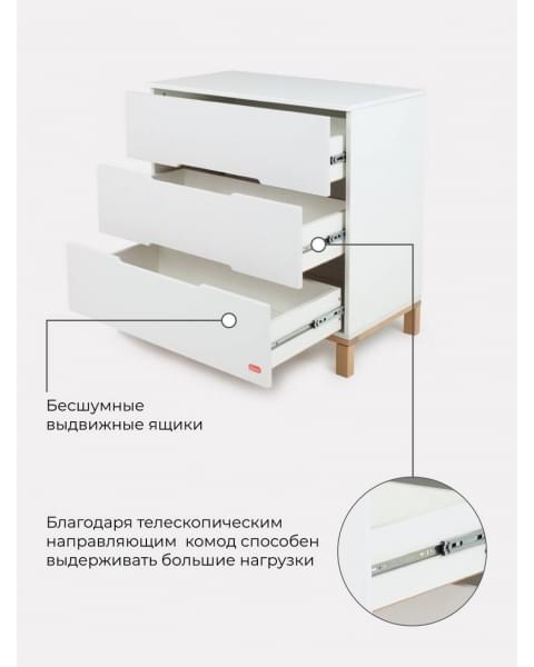 Комод пеленальный Rant Indy 800/3 Cloud white