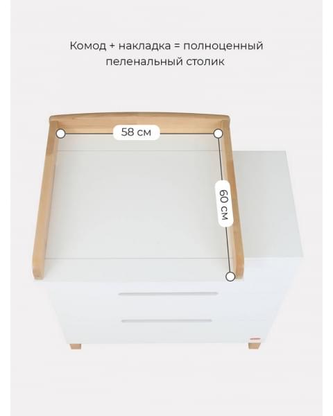 Комод пеленальный Rant Indy 800/3 Cloud white