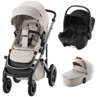 Коляска 3 в 1 Britax Roemer Smile 5Z LUX, Soft Taupe + BABY-SAFE CORE Space Black