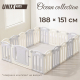 Манеж UNIX Kids Ocean 188x151 см Grey