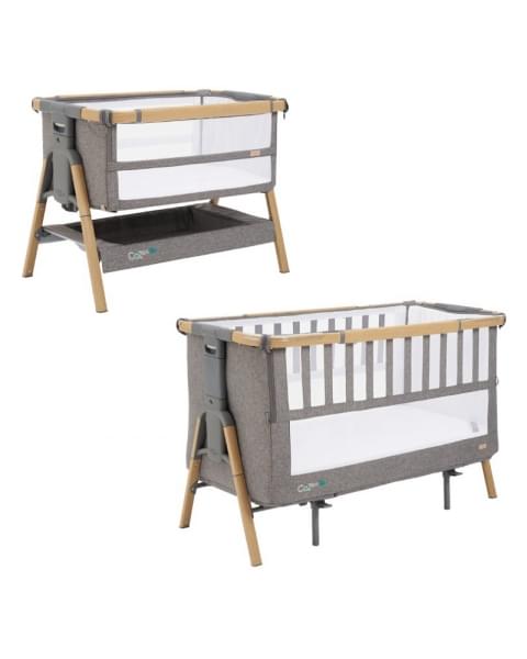Кровать-трансформер приставная Tutti Bambini CoZee XL 120*60 см Oak/Charcoal 211209/3590 купить в Москве на официальном сайте | Цена, каталог