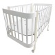 Кровать детская Indigo Italiano Baby продольный маятник на колесах белый-кашемир 