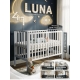 Кровать трансформер 4 в 1 Sweet Baby Luna с матрасом белая/серая