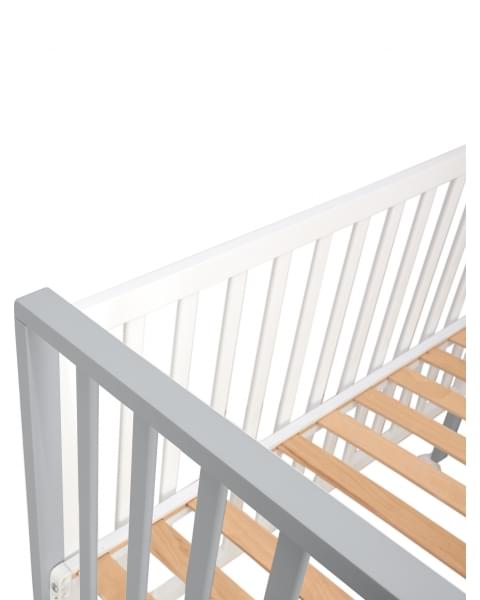 Кровать трансформер 4 в 1 Sweet Baby Luna с матрасом белая/серая