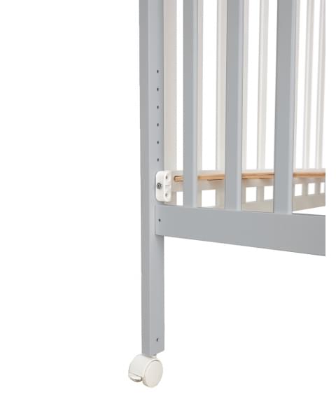 Кровать трансформер 4 в 1 Sweet Baby Luna с матрасом белая/серая