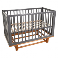 Кроватка детская продольный маятник Pituso Mirage Графит-бук