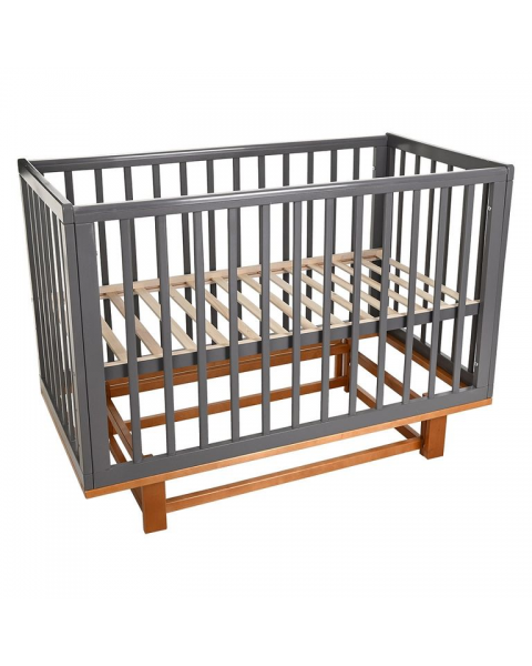 Кроватка детская продольный маятник Pituso Mirage Графит-бук