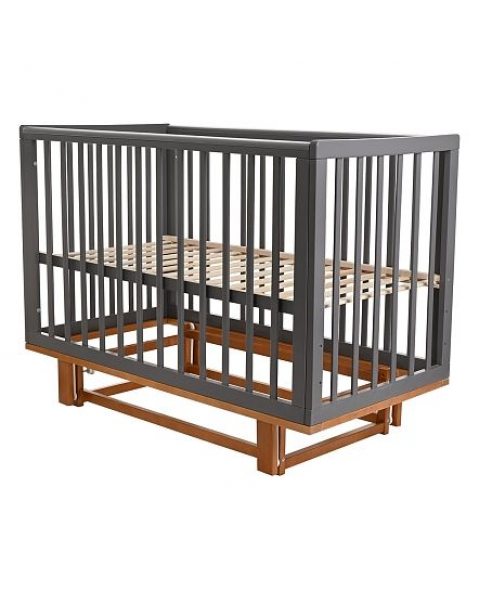 Кроватка детская продольный маятник Pituso Mirage Графит-бук