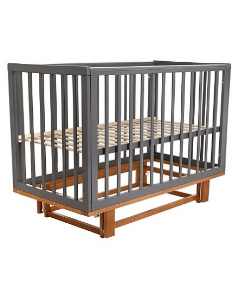 Кроватка детская продольный маятник Pituso Mirage Графит-бук