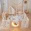 Манеж UNIX Kids DeLuxe House&Storage Camel, 150 x 180 см с игровыми аксессуарами