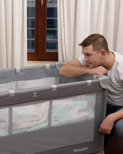Манеж-кровать Carrello Piccolo Plus CRL-11501/2 Ash Grey