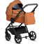 Детская коляска 3 в 1 Tutis Leo 3+ с автокреслом Beno Black (280) Orange