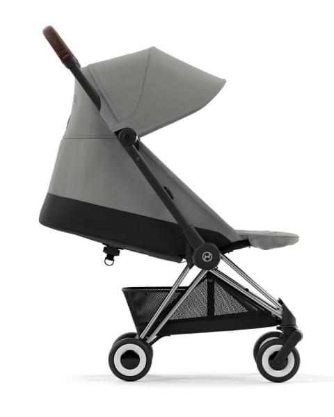 Прогулочная коляска Cybex Coya Mirage Grey с дождевиком/Chrome Brown