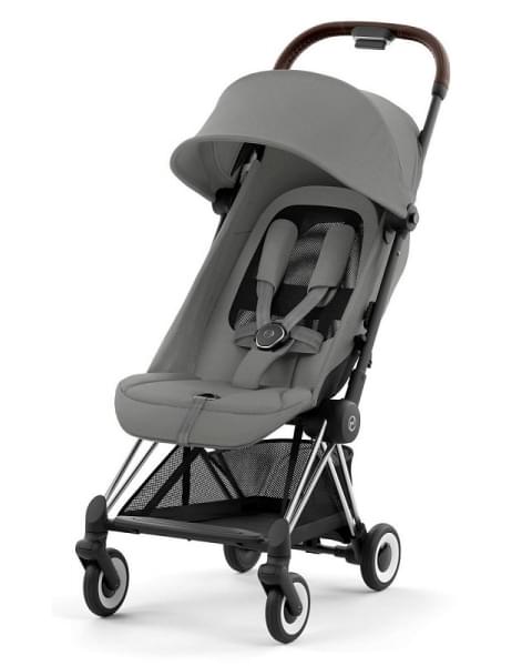 Прогулочная коляска Cybex Coya Mirage Grey с дождевиком/Chrome Brown