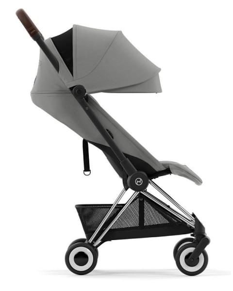 Прогулочная коляска Cybex Coya Mirage Grey с дождевиком/Chrome Brown
