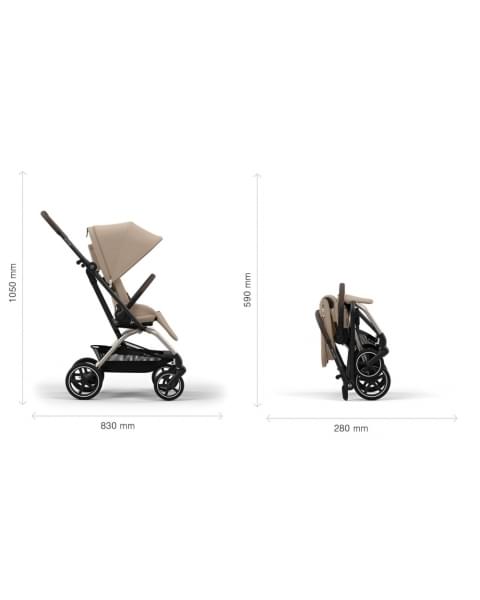 Прогулочная коляска Cybex Eezy S Twist+2 цвет Almond Beige