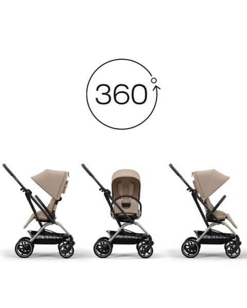 Прогулочная коляска Cybex Eezy S Twist+2 цвет Almond Beige