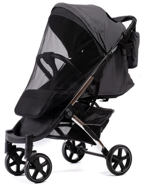 Прогулочная коляска Peppy Polo 2.0 Steel grey хром рама, сумка