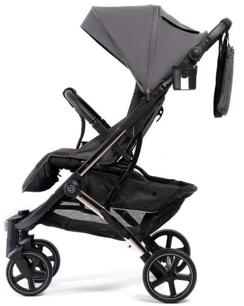 Прогулочная коляска Peppy Polo 2.0 Steel grey хром рама, сумка