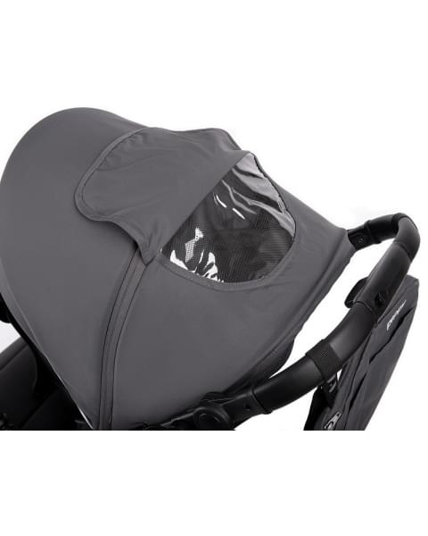 Прогулочная коляска Peppy Polo 2.0 Steel grey хром рама, сумка