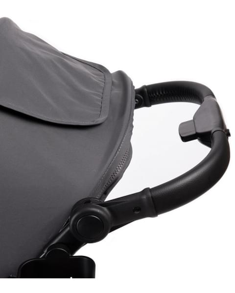 Прогулочная коляска Peppy Polo 2.0 Steel grey хром рама, сумка