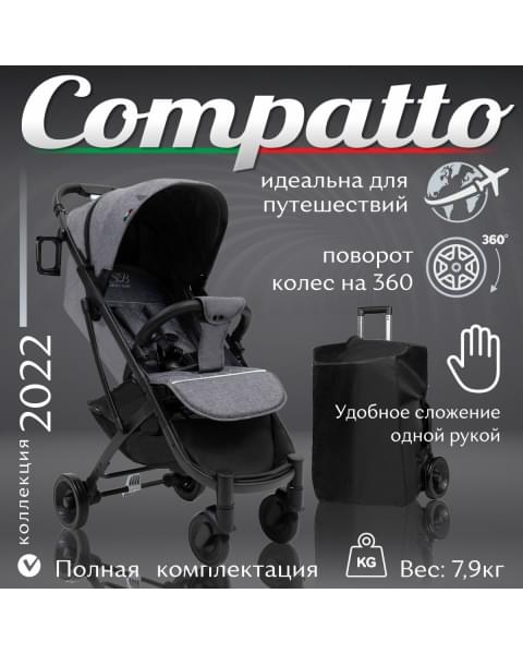 Прогулочная коляска Sweet Baby Compatto, Grey (Серый)