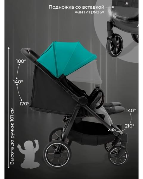 Прогулочная коляска Sweet Baby Donna Green