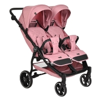Прогулочная коляска для двойни Pituso Duocity PU 2023, Dusty Rose (Пыльная Роза)