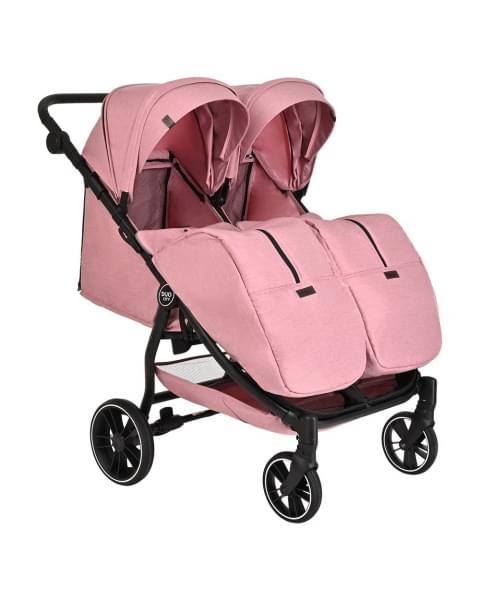 Прогулочная коляска для двойни Pituso Duocity PU 2023, Dusty Rose (Пыльная Роза)