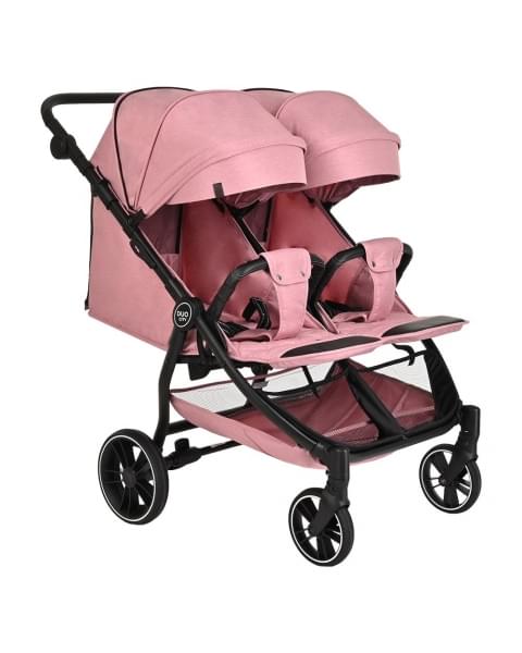 Прогулочная коляска для двойни Pituso Duocity PU 2023, Dusty Rose (Пыльная Роза)