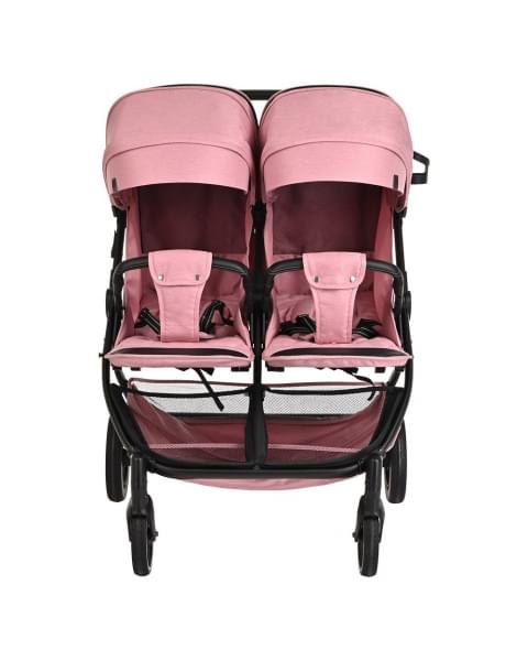 Прогулочная коляска для двойни Pituso Duocity PU 2023, Dusty Rose (Пыльная Роза)