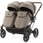 Детская коляска для двойни Adamex Leo Duo Deluxe 2 в 1 DUO-SA9 (Т.БЕЖЕВАЯ КОЖА)