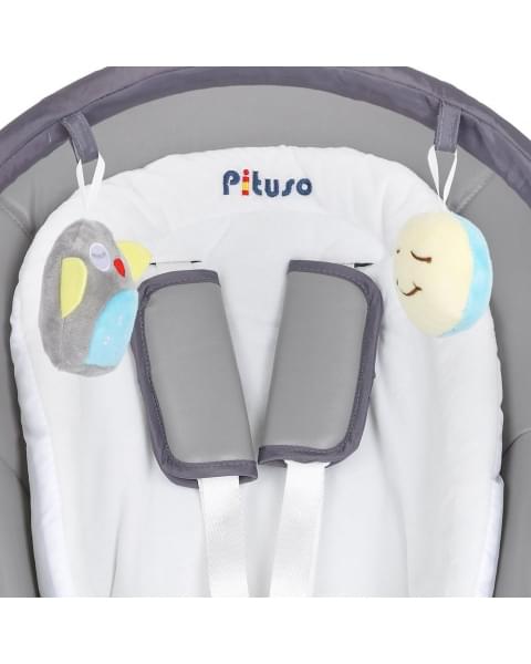 Стульчик для кормления Pituso Triola 3 в 1, Dark Grey (Темно-серый)