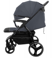Детская прогулочная коляска Indigo Epica XL темно-серый