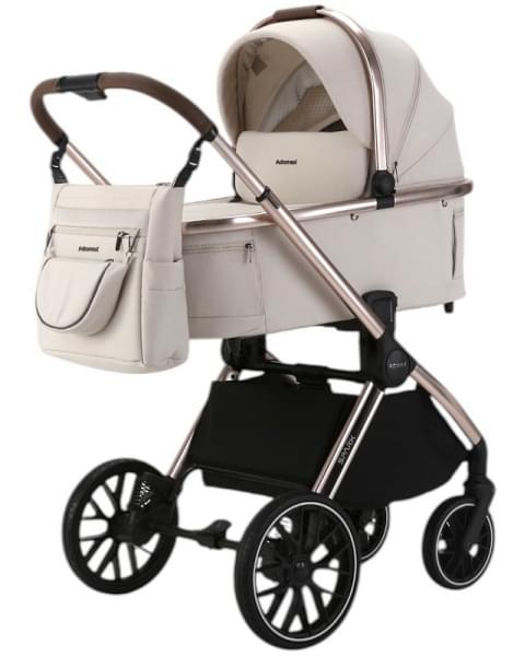 Детская коляска Adamex Spark SE 3 в 1 1-VANILLA-CHAMPAGNE - СВ.БЕЖ-РАМА ШАМПАНЬ