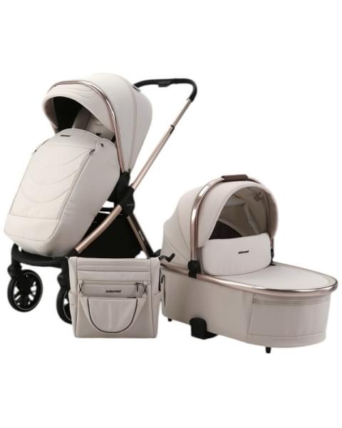 Детская коляска Adamex Spark SE 3 в 1 1-VANILLA-CHAMPAGNE - СВ.БЕЖ-РАМА ШАМПАНЬ