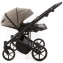 Детская коляска для двойни Adamex Leo Duo Deluxe 2 в 1 DUO-SA9 (Т.БЕЖЕВАЯ КОЖА)