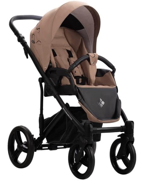 Детская коляска Bebetto Magnum Light SE 2 в 1 06 т.бежевый, черная рама