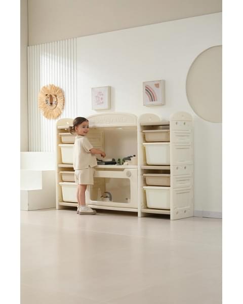 Кухня детская UNIX Kids Cook & Store 8 ящиков Camel