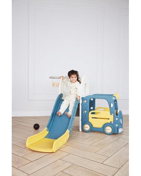 Игровой комплекс с горкой UNIX Kids Bus 171 см Yellow