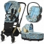 Коляска 3 в 1 Cybex Priam III Jeremy Scott Cherubs, FE JS Cherubs Blue (Голубой с рисунком)
