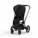 Коляска прогулочная Cybex Priam IV шасси Matt Black, Deep Black (Черный)