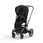Коляска прогулочная Cybex Priam IV шасси Rose Gold, Deep Black (Черный)