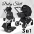 Детская коляска Farfello Baby Shell 3 в 1 2024 чёрный