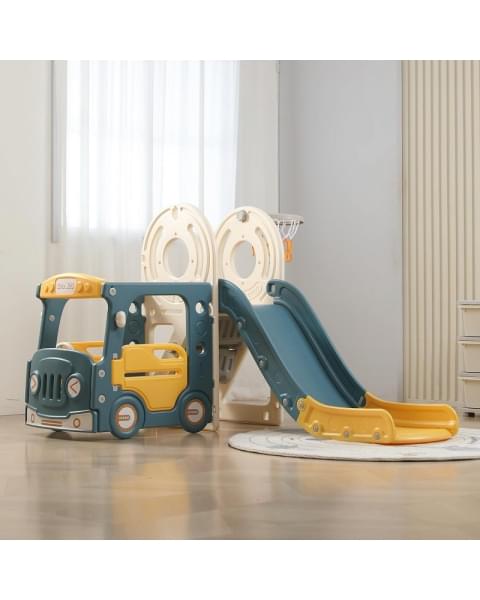 Игровой комплекс с горкой UNIX Kids Bus 171 см Yellow