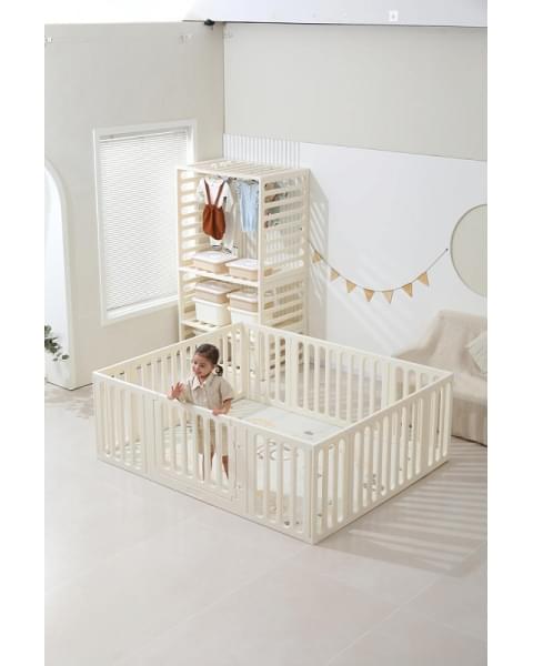 Манеж-стеллаж UNIX Kids 2 в 1 White