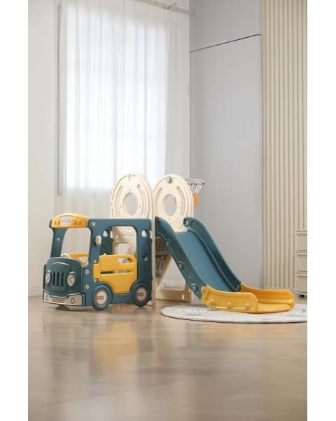 Игровой комплекс с горкой UNIX Kids Bus 171 см Yellow